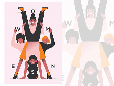 International Women's Day (Personal '22) character design editorial grain graphic design illustration