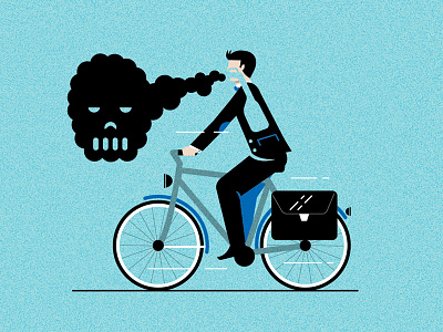 How smog affects the human body - spot illo (AMiS '15)