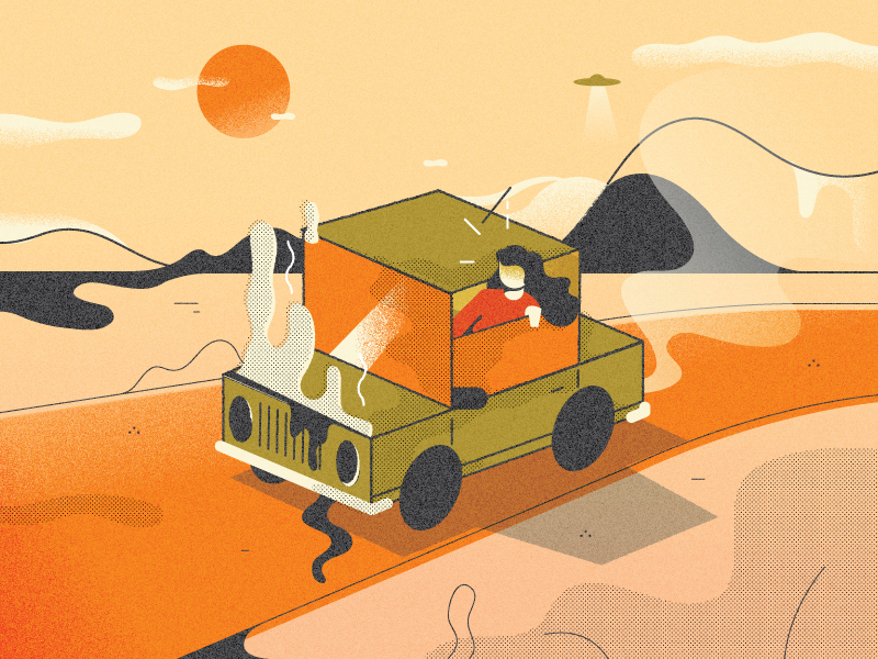 Broken car (per. ex. '17) by Adam Quest on Dribbble