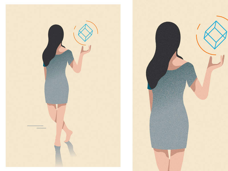 Woman with no face (per. '17) by Adam Quest on Dribbble