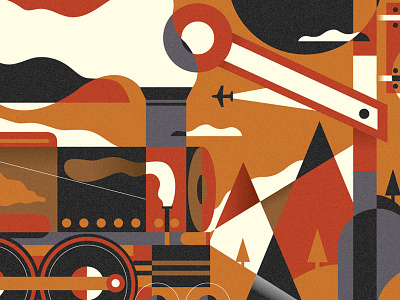 Railroad history - part of mural* (KW '17) by Adam Quest on Dribbble