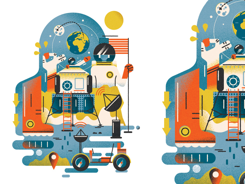 Apollo11 anniversary | WIP | (NS '19) by Adam Quest on Dribbble