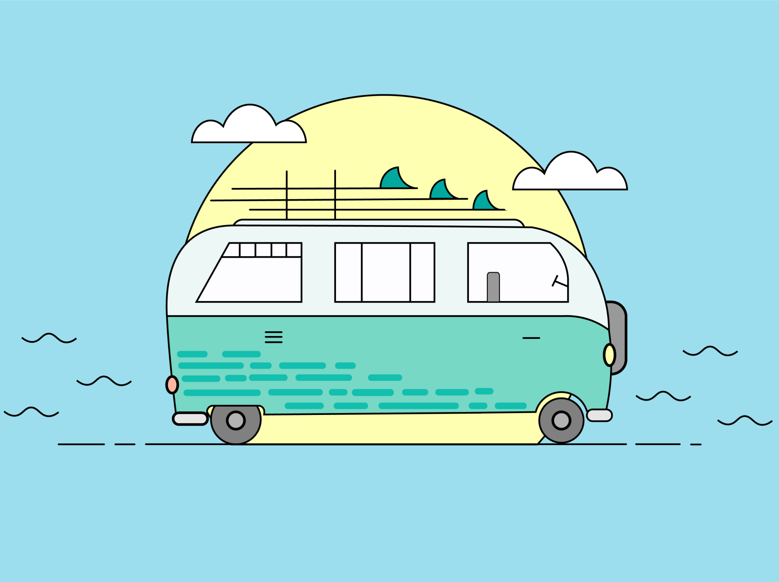 hippi bus by Ida on Dribbble