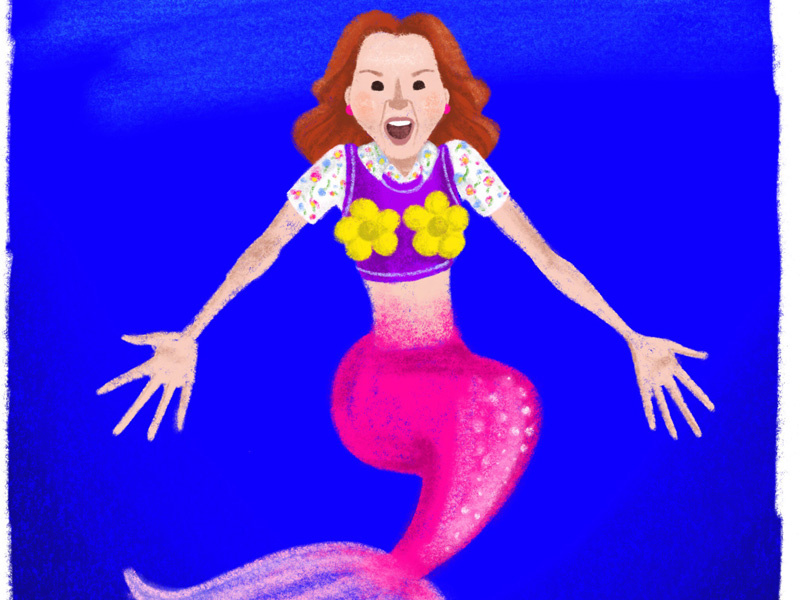 Mermaid Kimmy Schmidt procreate ellie kemper mermay mermaid mole woman unbreakable kimmy schmidt