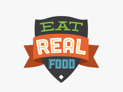 Eatrealfoodshield food truck type food tagline shield