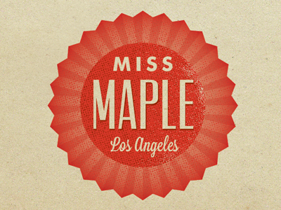 Miss Maple LA baked goods bakery cupcake logo los angeles pink seal sweets vintage