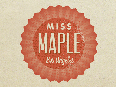 Miss Maple LA bakery los angeles logo sweets seal cupcake baked goods pink vintage