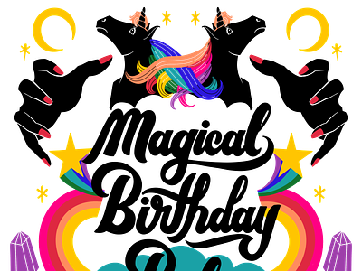 Magical Birthday Babe babe birthday horoscope magic magical mystical psychedelic rainbow tarot unicorn