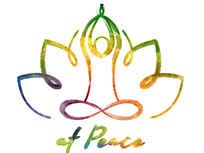 At Peace design gym logo logo lotus peace