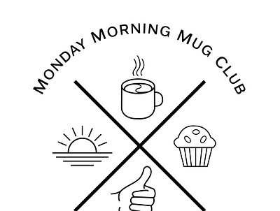 Monday Morning Mug Club Logo design gym logo illustration logo logo design