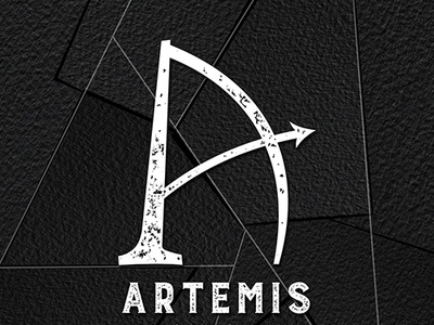 Artemis Logo Black Watercolor artemis media design logo