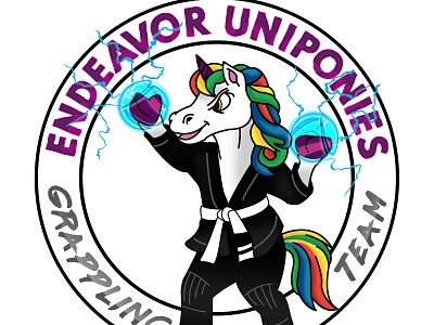 Endeavor Uniponies gym logo logo team logo unicorn