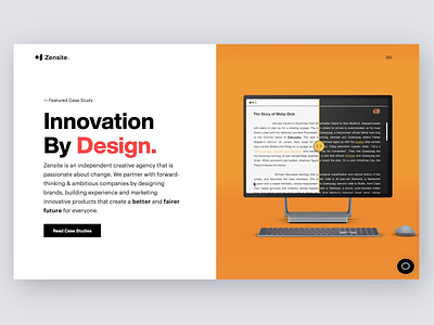 Zensite Landing Page agency black branding clean design minimal minimalist simple ui vector website website design