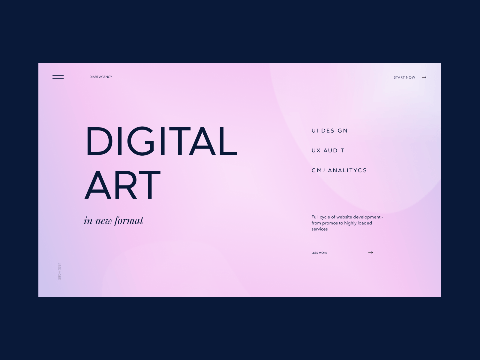 Digital Art creativity daily design homepage landing landing page ui web webdesign website