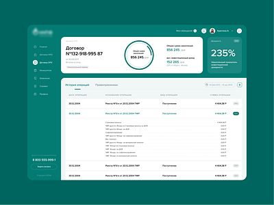 UI/UX operation list dashboard for Fund daily design fund homepage interface list main page product design table ui ux web ui webdesign website