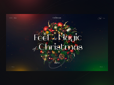 Feel the Magic of Christmas christmas christmas tree clean daily holiday landing page main page minimal ui web webdesign website