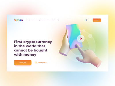 Cryptocurrency Landing page design crypto daily design homepage illustration landing page rainbow ui web webdesign website
