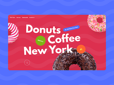 Donuts Coffee NY design concept coffee daily design donuts homepage landing page sweet ui web webdesign website