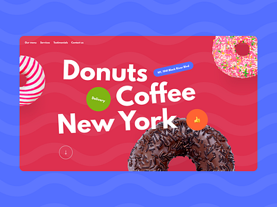 Donuts Coffee NY design concept