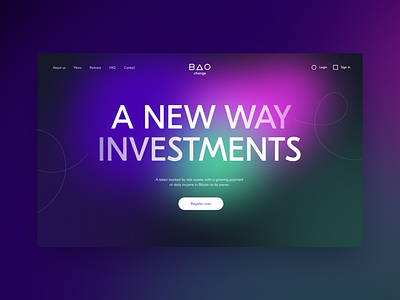 Crypto Exchange Landing Page