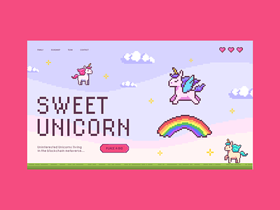 Pixel Unicorn NFT Concept