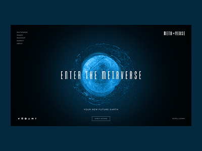 Metaverse NFT landing page