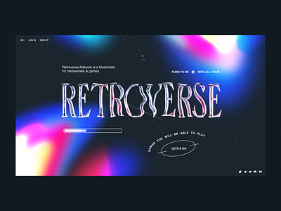 Retroverse - landing page concept