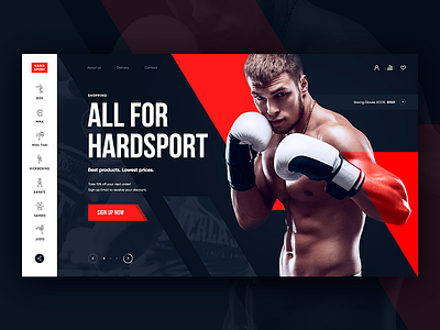 HardSport Daily UI box creativity daily homepage landing page main page sport ui design ux web website