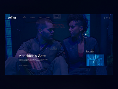 The Expanse Daily UI landing play serial trend ui video web website