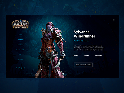 World of Warcraft Daily UI Horde creativity daily design homepage landing page main page mmorpg promo site ui ux website