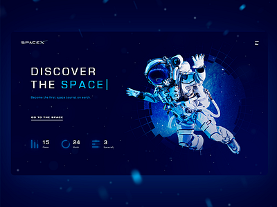 Space Daily UI cosmos creativity daily design homepage landing landing page sketch space ui web webdesign website