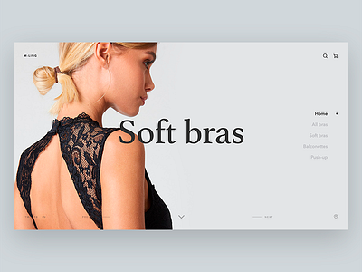 Main Page Lingerie Shop clean daily design homepage landing landing page main page minimal ui ux web webdesign website