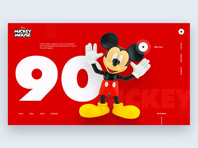 Mickey Mouse Daily UI creativity daily design homepage illustration landing landing page main page ui vector web webdesign website