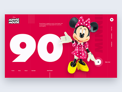 Minnie Mouse Daily UI creativity daily design disney homepage landing page ui web webdesign website