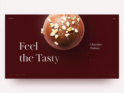 Confectionary Art Home Page Concept candy chocolate clean daily design homepage landing landing page ui web webdesign website