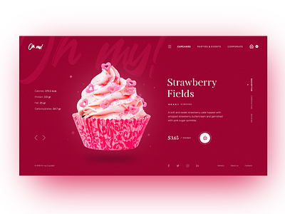 Cupcake Store Homepage Concept candy cupcake daily design homepage landing landing page main page ui web webdesign website
