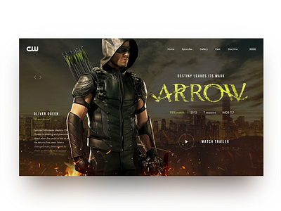 The CW Arrow TV Show Promo Page