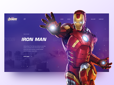 Avengers-Inspired Live Design Demo avengers clean creativity daily design homepage landing landing page main page ui web webdesign website