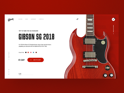 Gibson SG Guitar Home Page Concept