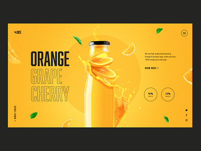 Orange Juice Concept creativity daily design homepage landing page main page ui web webdesign website