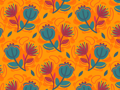 Tropical Floral Pattern floral flowers pattern procreate summer tropical