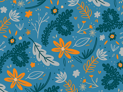 Woods pattern digital floral flowers illustration pattern plants procreate