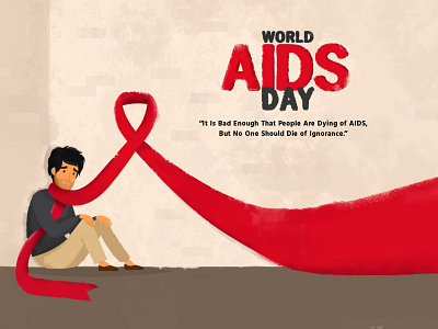 World Aids Day aids aids day design graphic design illustration social media vector illustration