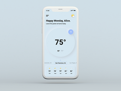 Neumorphic Weather App