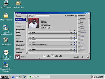 Spotify in Windows '98