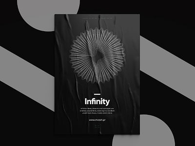Mōrph Studio • 1/2 Poster Series • Infinity abstract black design infinity morph poster shapes studio typography white