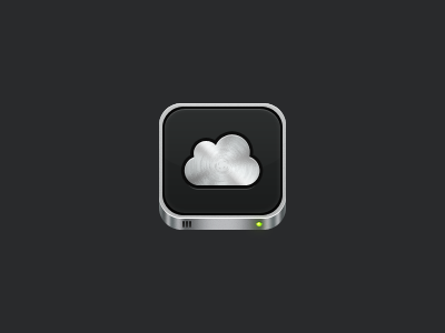 iOS Icon aluminium cloud disk icon ipad iphone