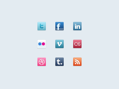 Freshy Freebie - Social Icons 32 32px custom icon set social