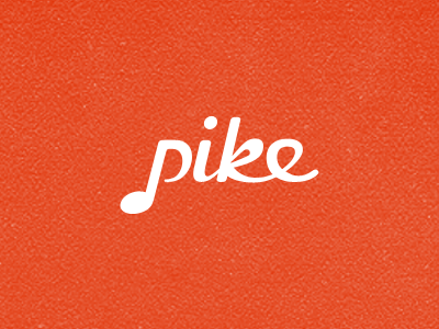 Pike App logo app logo music note red web app