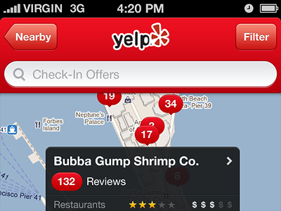 Yelp Redesign app ios iphone red yelp